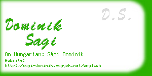 dominik sagi business card