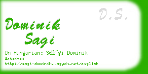 dominik sagi business card